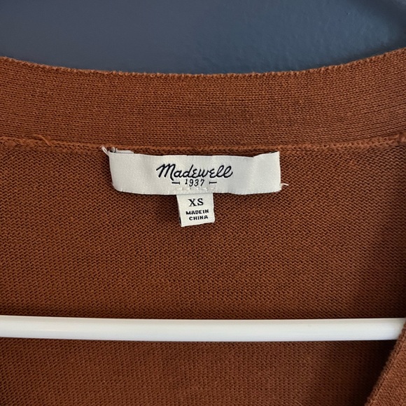 Madewell Rust Orange Cardigan Sweater Size XS - Picture 3 of 3